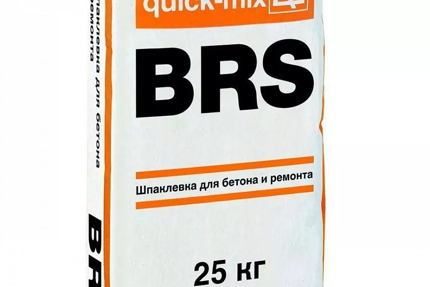 Шпатлевка для бетона и ремонта quick mix brs 25 кг